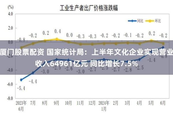 厦门股票配资 国家统计局：上半年文化企业实现营业收入64961亿元 同比增长7.5%