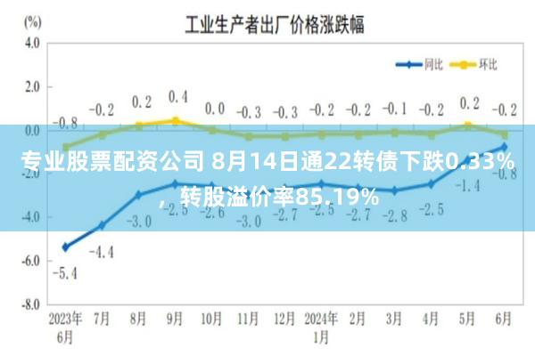 专业股票配资公司 8月14日通22转债下跌0.33%，转股溢价率85.19%