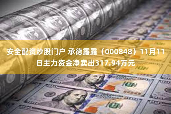 安全配资炒股门户 承德露露（000848）11月11日主力资金净卖出317.94万元