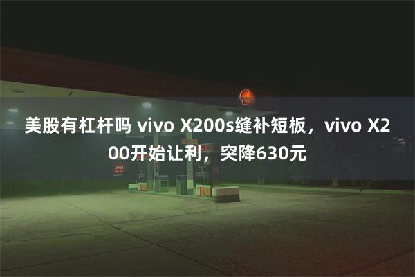 美股有杠杆吗 vivo X200s缝补短板，vivo X200开始让利，突降630元